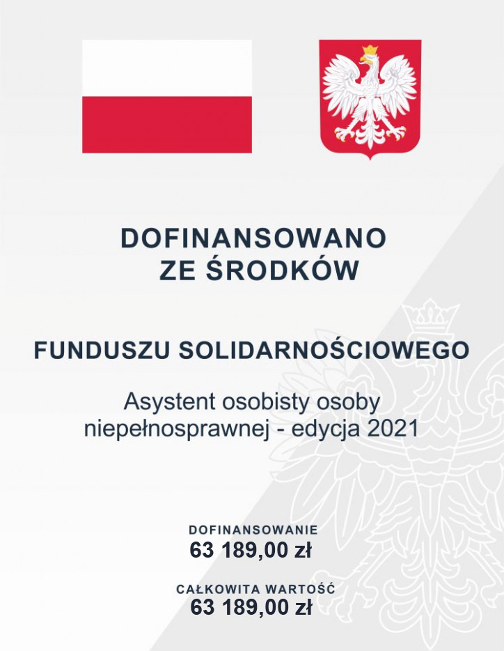 realizacja programu finansowanego z FUNDUSZU SOLIDARNOŚCIOWEGO