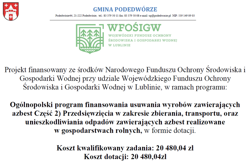 informacja NFOSiGW
