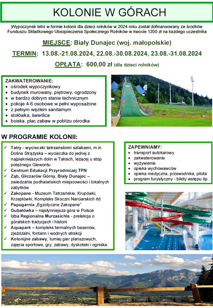plakat - kolonie