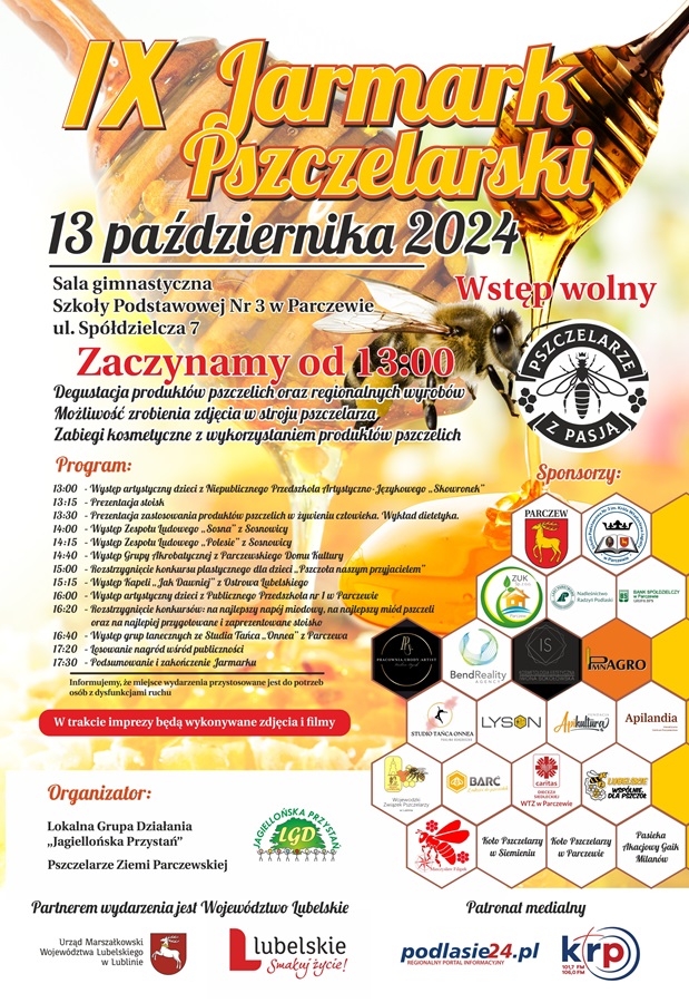 Plakat Jarmark Pszczelarski