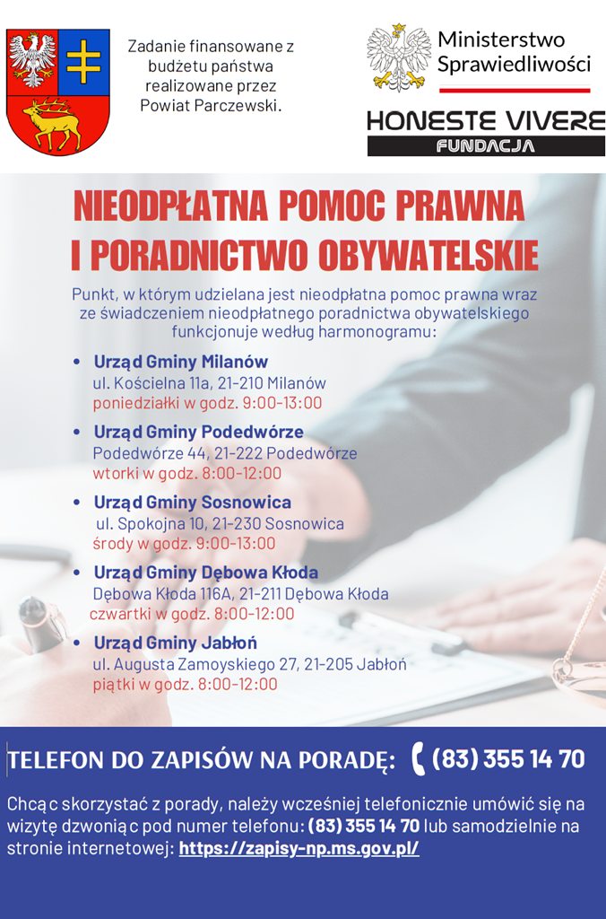 plakat - pomoc prawna