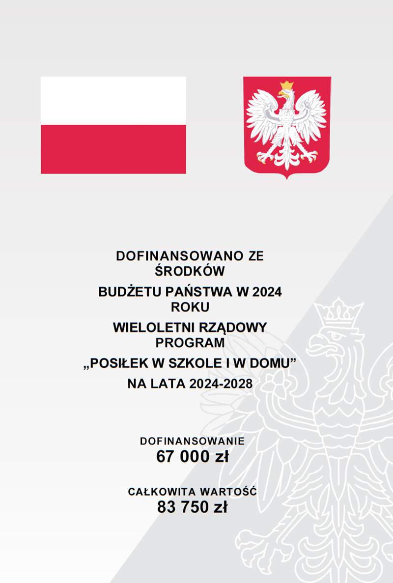 plakat - „Posiłek w szkole i w domu” na lata 2024-2028 
