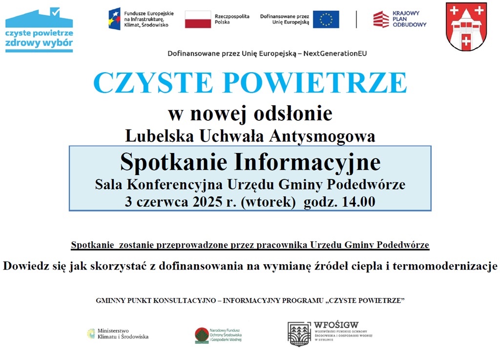Spotkanie informacyjne - Czyste powietrze