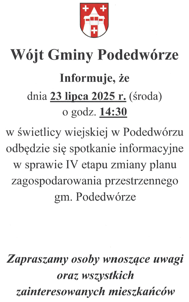 informacja o spotkaniu