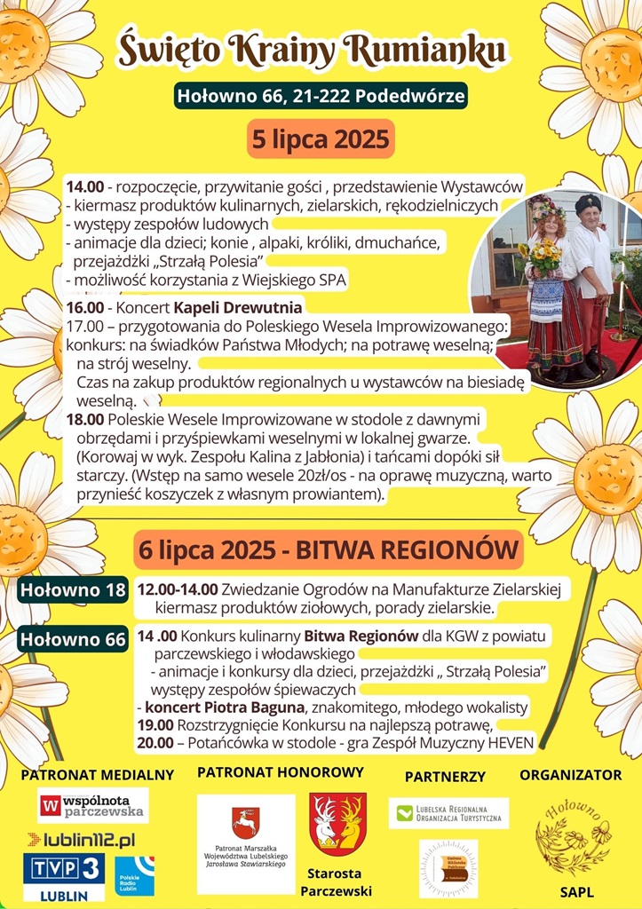 plakat - Święto Krainy Rumianku